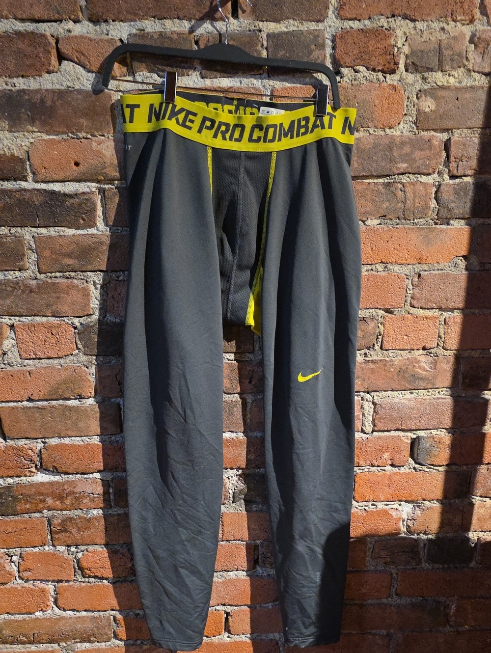 Nike Black and Yellow Compression Boxer Briefs